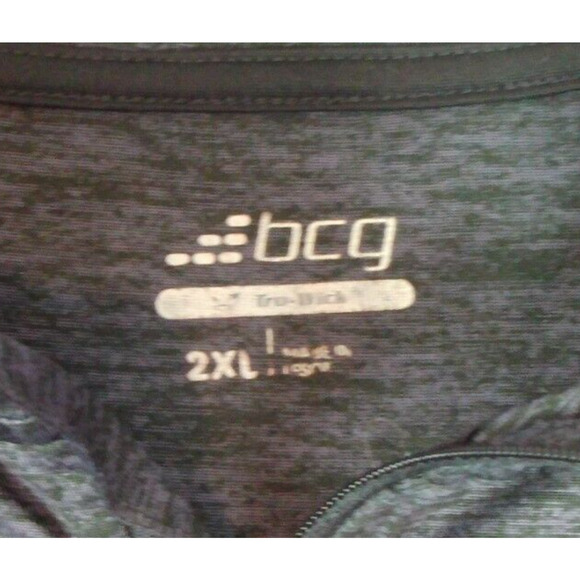 BCG Tru-Wick 1/4 Zip Dark Grey Pullover Men's Size 2X Long Sleeves Lightweight - Picture 3 of 8